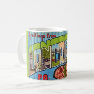 Vintage Colorful Lancaster PA Mug