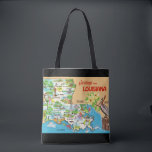 Vintage Colorful Louisiana Shoulder Bag<br><div class="desc">A colorful vintage postcard from Louisiana repurposed on a versatile shoulder bag.  The back is solid black and can be customized with any personal message!</div>