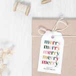 Vintage Colorful Merry Christmas Modern Minimalist Gift Tags<br><div class="desc">Introducing our Modern Scandinavian Merry Christmas Gift Tags, a delightful addition to your holiday presents. These gift tags seamlessly blend modern design with the cozy essence of Scandinavian hygge, making them perfect for adding a touch of warmth to your gifts. The tags feature a charming and minimalist design inspired by...</div>