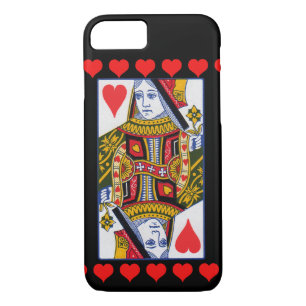 Vintage Colorful Ornate Queen With Hearts iPhone 8/7 Case