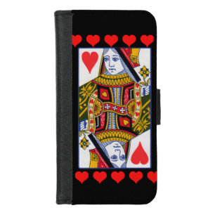 Vintage Colorful Ornate Queen With Hearts iPhone 8/7 Wallet Case