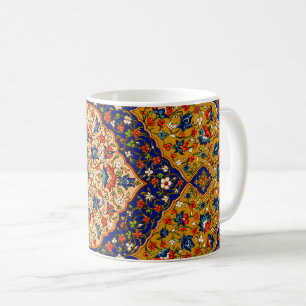 Vintage Colorful Persian Floral Art Coffee Mug
