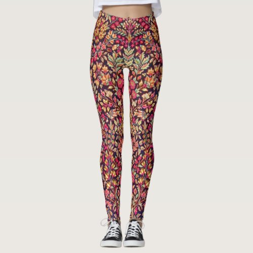 Vintage Colorful Persian Rug Pattern Leggings