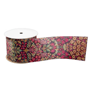 Vintage Colorful Persian Rug Pattern Satin Ribbon