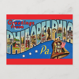 Vintage Colorful Philadelphia Postcard