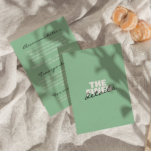 Vintage colorful Retro Bold Modern Wedding Enclosure Card