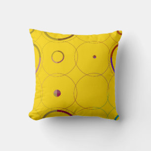 Vintage Colorful Retro Pop Art Pillow