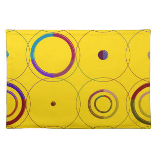 Vintage Colorful Retro Pop Art Placemat