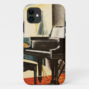 Vintage Colorful Steinway Piano Instrument Ad Art iPhone 11 Case