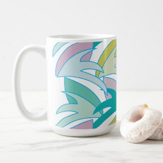 Vintage Colorful Tropical Leaves Vintage