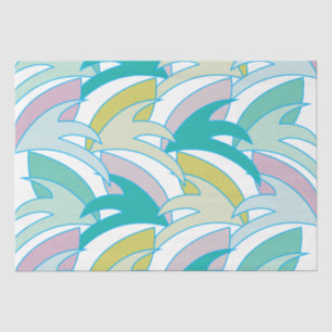 Vintage Colorful Tropical Leaves Vintage Tissue Paper