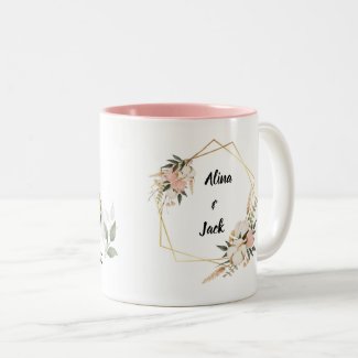 Vintage Colorful Wedding Mug