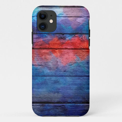 Vintage Colorful Wood iPhone 11 Case