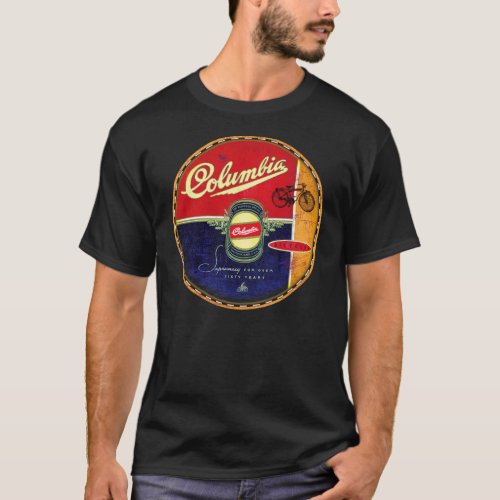 Vintage Columbia Bicycle sign T_Shirt