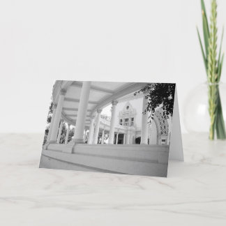 Vintage Columns Architecture Black and White Photo Card