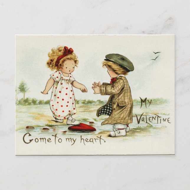 Vintage Come To My Heart Postcard (Front)