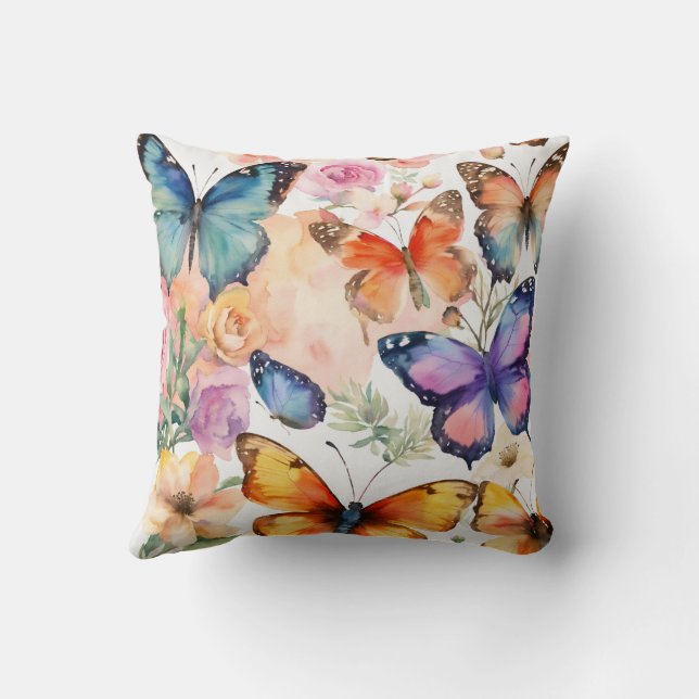 Vintage Comfort Butterfly Pillow (Back)