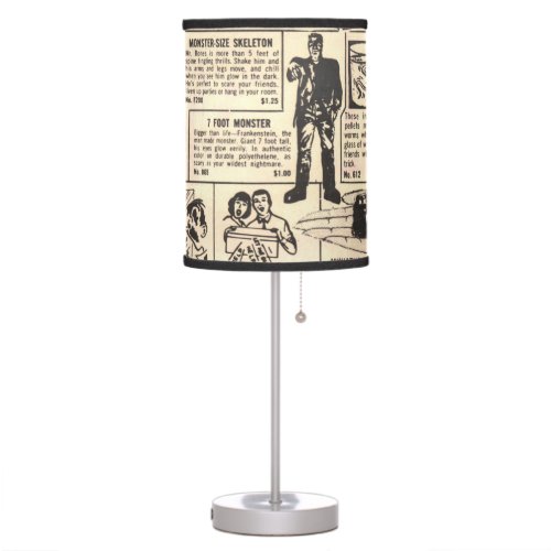 Vintage Comic Book Classified Ad Table Lamp