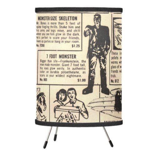 Vintage Comic Book Classified Ad Tripod Lamp