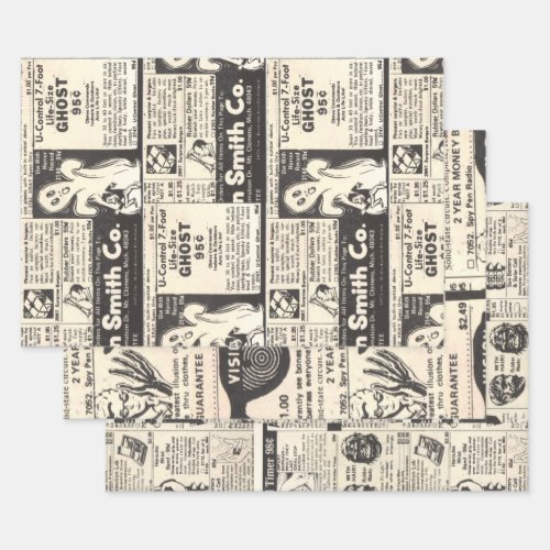 Vintage Comic Book Classified Ad Wrapping Paper