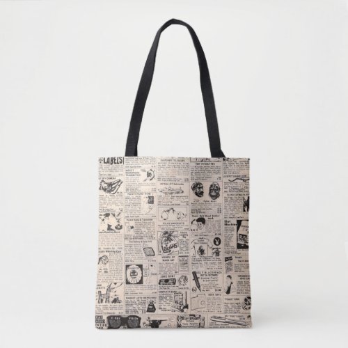Vintage Comic Book Classified Ads Tote Bag