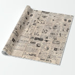Vintage Comic Book Classified Ads Wrapping Paper