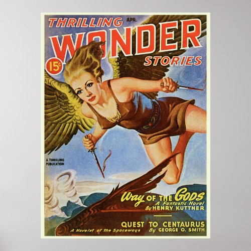 Vintage Comic book cover Wonder Poster