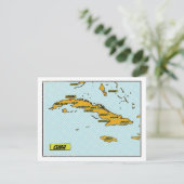 Vintage Comic Book Map Of Cuba (Standing Front)