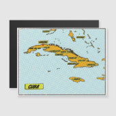 Vintage Comic Book Map Of Cuba (Front/Back)