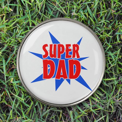 Vintage Comic Super Dad Fathers Day Golf Ball Marker
