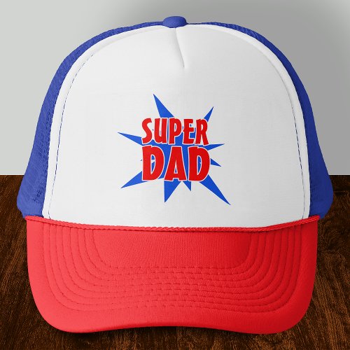 Vintage Comic Super Dad Fathers Day Hat