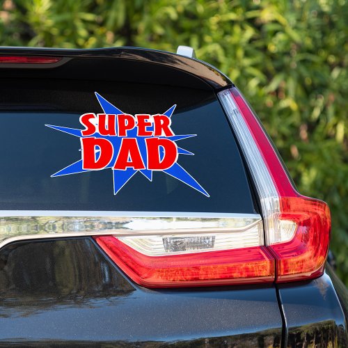 Vintage Comic Super Dad Fathers Day Sticker