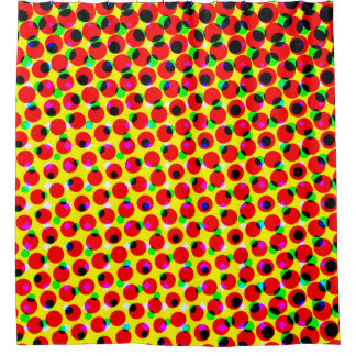 vintage comics colorful halftone backgroundabstrac shower curtain