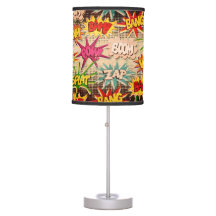 Vintage Comics Style Zap-Boom-Pow Table Lamp