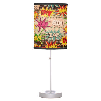 Vintage Comics Style Zap-Boom-Pow Table Lamp