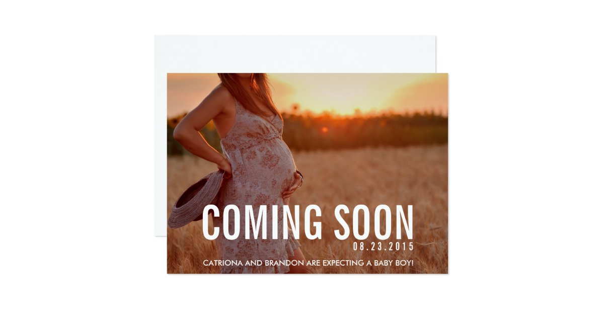 vintage coming soon photo pregnancy announcement zazzle com funny birth announcement cards