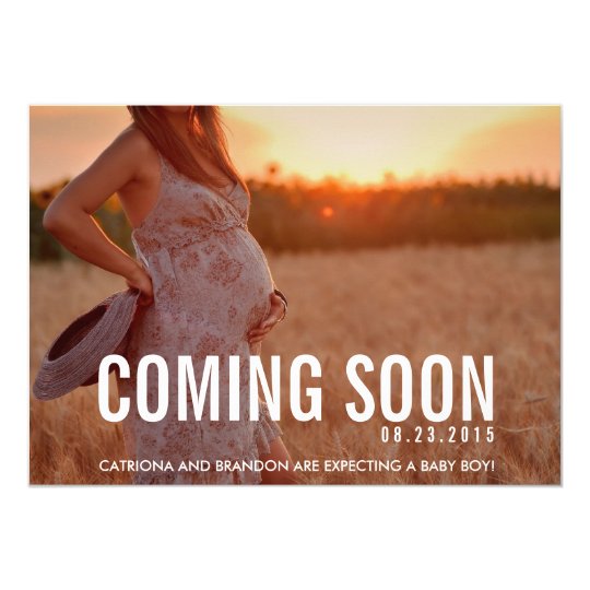 Vintage Coming Soon Photo Pregnancy Announcement Zazzle Com