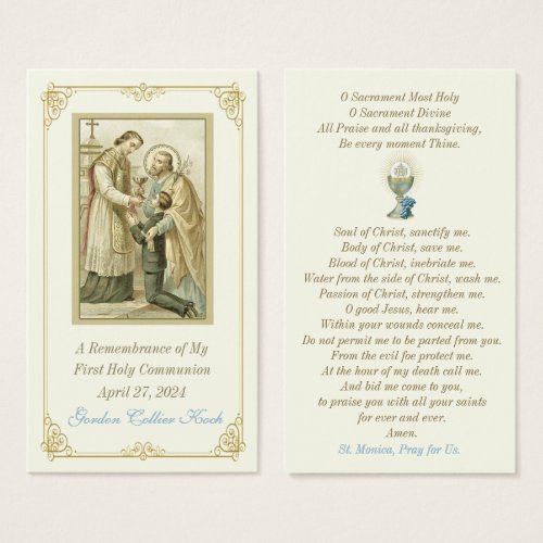 Vintage Communion Catholic Remembrance Holy Card