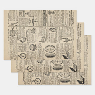 Vintage Compass Catalog Page Wrapping Paper Sheets