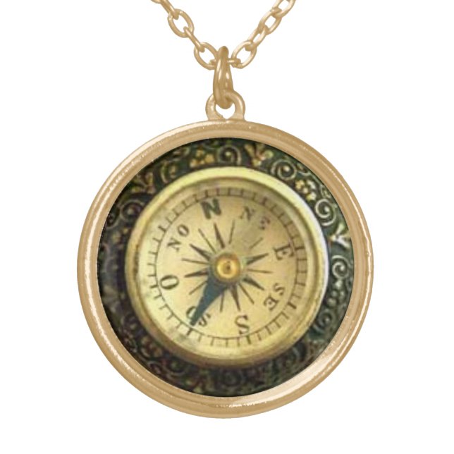 VINTAGE COMPASS DESIGN PENDANT (Front)