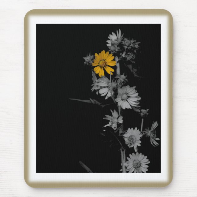 Vintage Compass Flower Mouse Pad (Front)