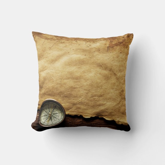 Vintage Compass Pillow! Throw Pillow (Front)