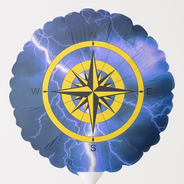 Vintage Compass Rose  Balloon (Back)