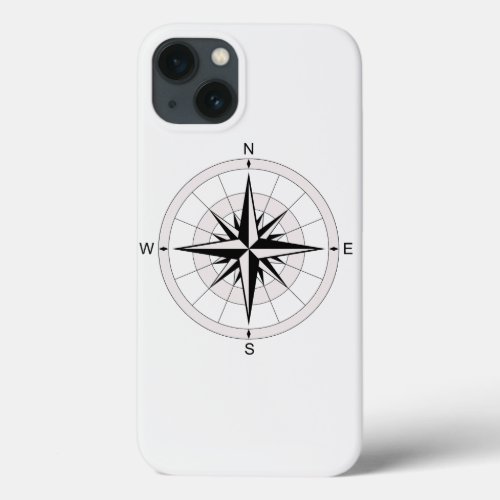 Vintage Compass Rose   iPhone 13 Case