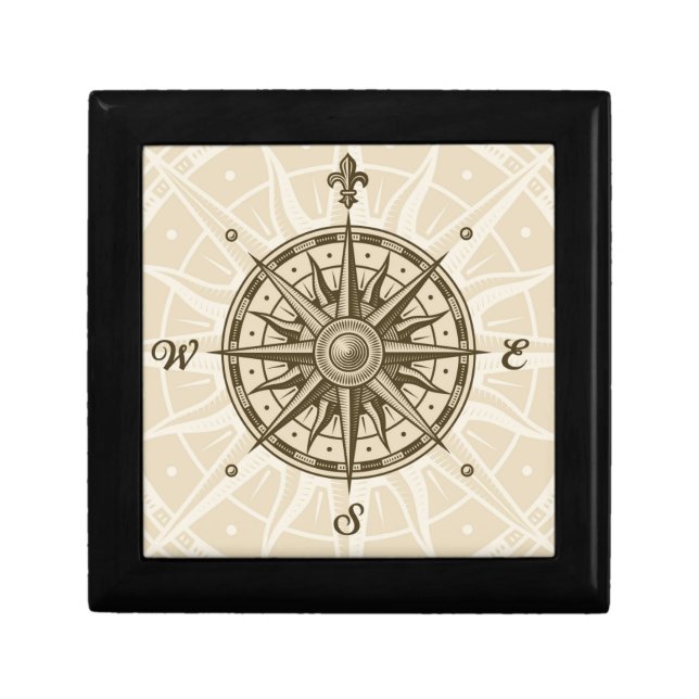 Vintage Compass Rose Gift Box (Front)