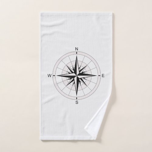 Vintage Compass Rose   Hand Towel