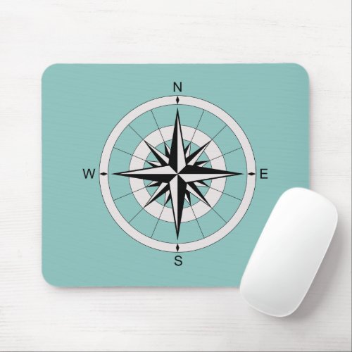 Vintage Compass Rose   Mouse Pad