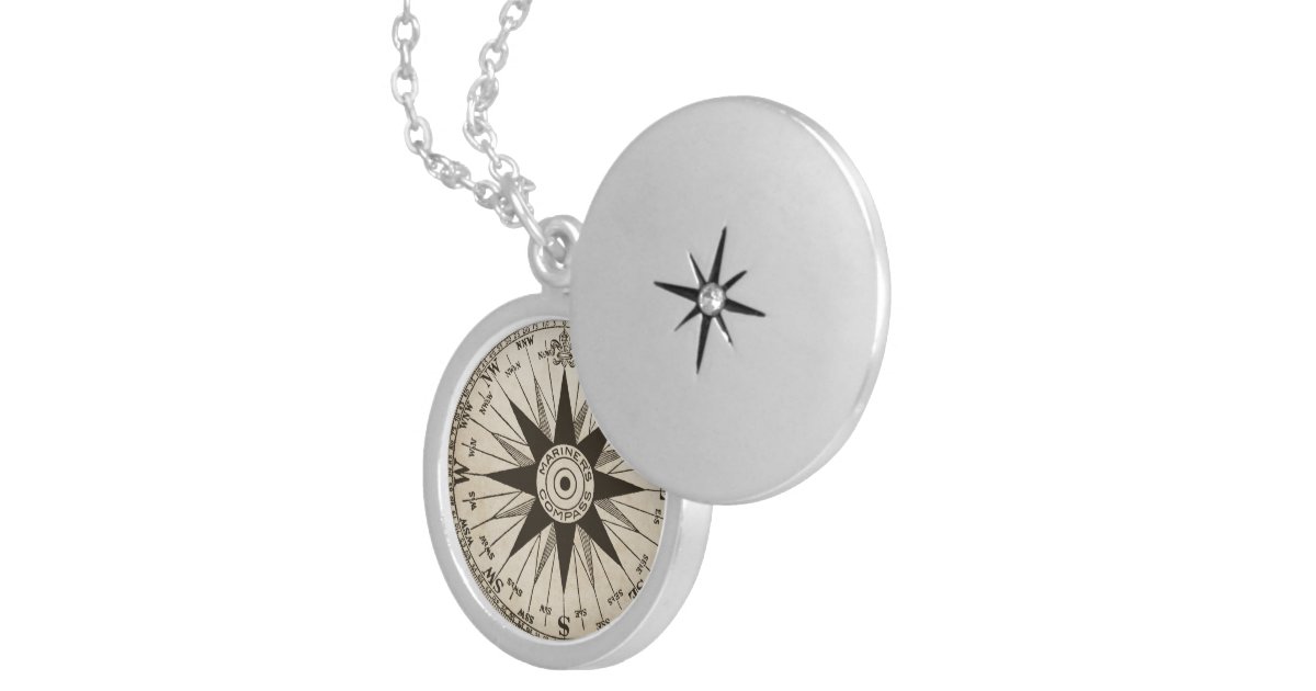 Vintage Compass Rose Necklace | Zazzle