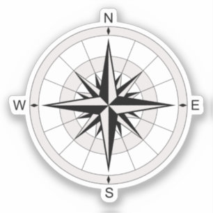 Vintage Compass Rose Sticker