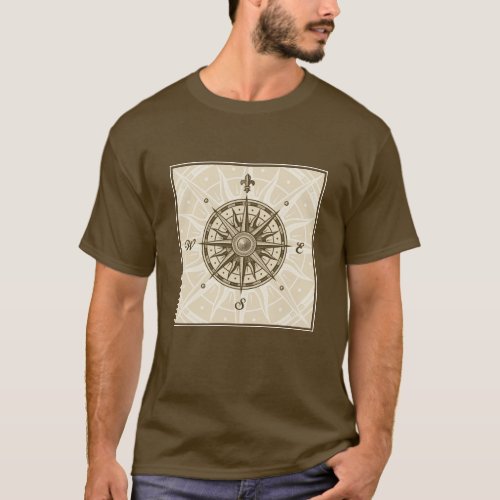 Vintage Compass Rose T_Shirt